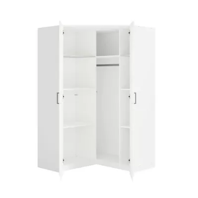 Eckkleiderschrank 117 cm CERETE 6 - weiß