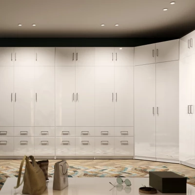 Breiter Kleiderschrank 181 CERETE 5 - weiß