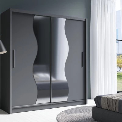 Kleiderschrank mit Spiegel 200 cm CHOCONTA 1 - Graphit