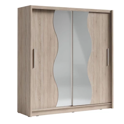 Kleiderschrank mit Spiegel 200 cm CHOCONTA 1 - Sonoma-Eiche