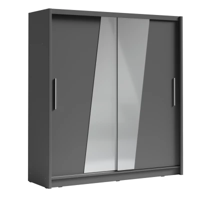 Kleiderschrank mit Spiegel 200 cm CHOCONTA 2 - Graphit
