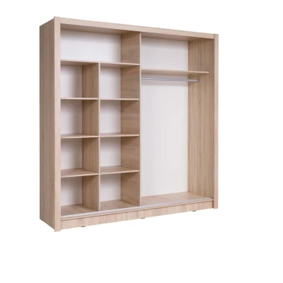 Kleiderschrank mit Spiegel 200 cm CHOCONTA 2 - Sonoma-Eiche