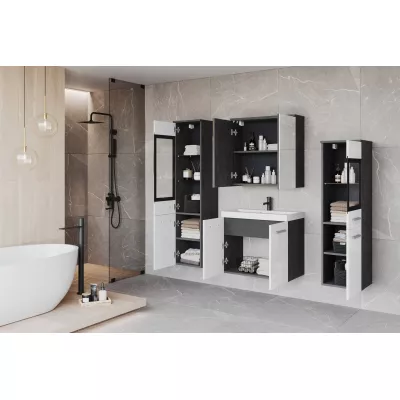 Badezimmergarnitur ESTELA 2 – Matera / weiß glänzend