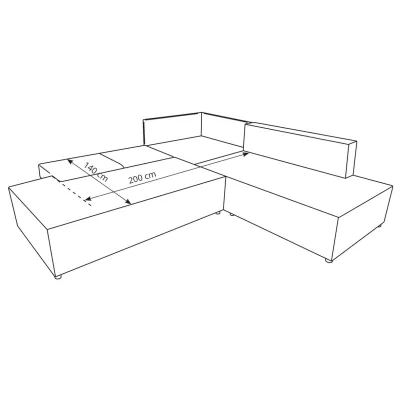 Eckschlafsofa WINDSOR 2 - Kupfer