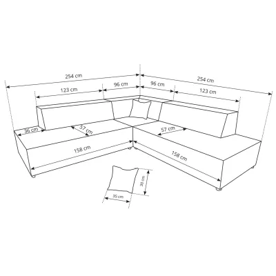 Eckschlafsofa WINDSOR 2 - creme