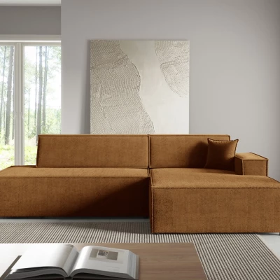 Ecksofa mit Stauraum WINDSOR 1 - honigfarben, rechte Ecke