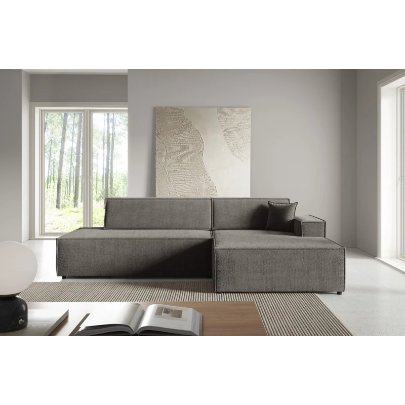 Ecksofa mit Stauraum WINDSOR 1 – Mausgrau, rechte Ecke