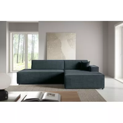 Ecksofa mit Stauraum WINDSOR 1 – blaugrau, rechte Ecke
