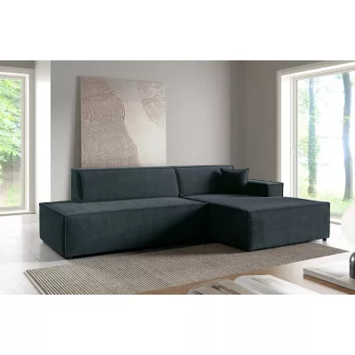 Ecksofa mit Stauraum WINDSOR 1 – blaugrau, rechte Ecke
