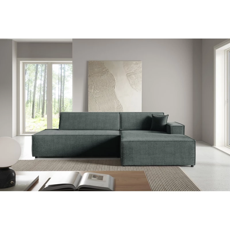 Ecksofa mit Stauraum WINDSOR 1 – dunkelgrau, rechte Ecke
