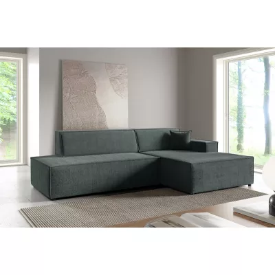 Ecksofa mit Stauraum WINDSOR 1 – dunkelgrau, rechte Ecke