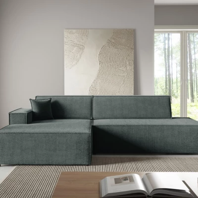 Ecksofa mit Stauraum WINDSOR 1 - dunkelgrau, linke Ecke