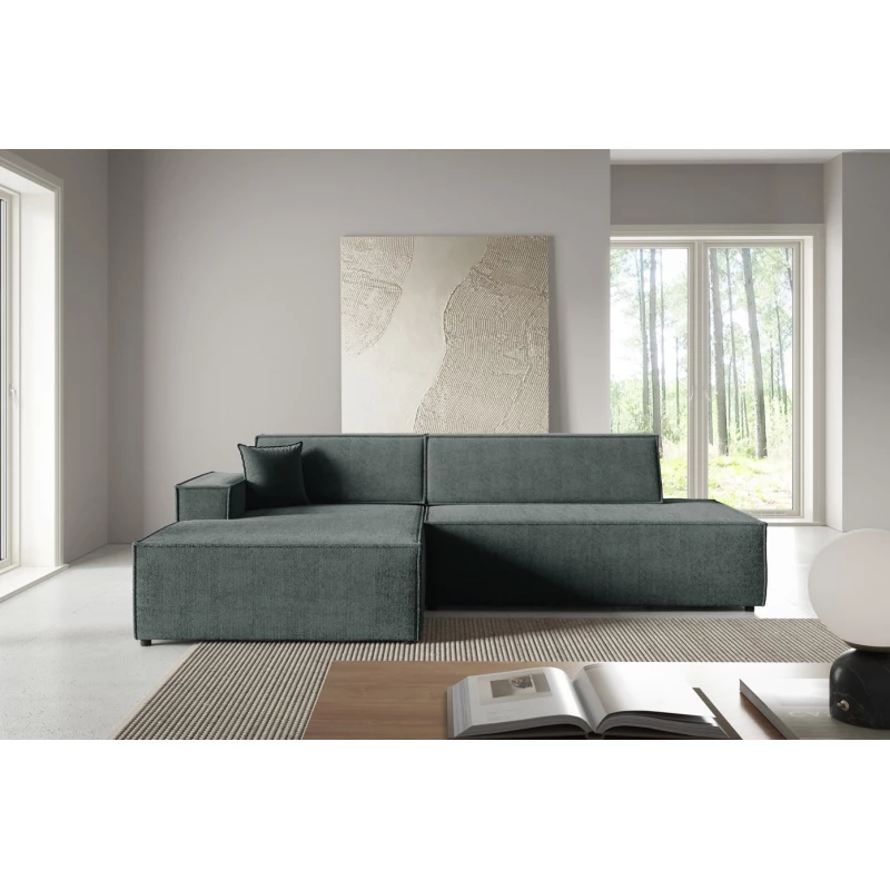 Ecksofa mit Stauraum WINDSOR 1 - dunkelgrau, linke Ecke