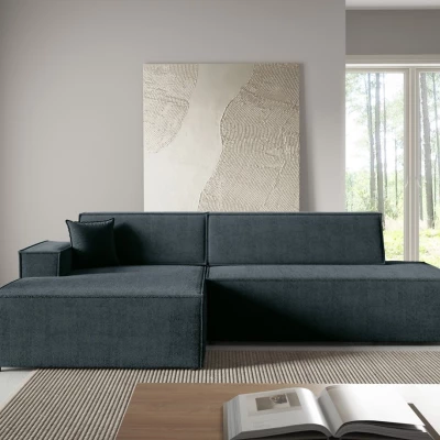 Ecksofa mit Stauraum WINDSOR 1 – blaugrau, linke Ecke