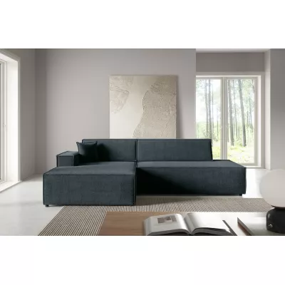 Ecksofa mit Stauraum WINDSOR 1 – blaugrau, linke Ecke