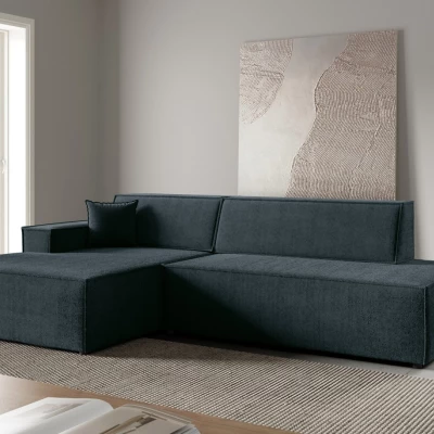 Ecksofa mit Stauraum WINDSOR 1 – blaugrau, linke Ecke