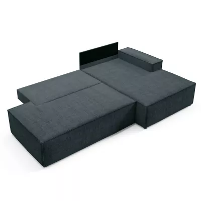 Ecksofa mit Stauraum WINDSOR 1 – blaugrau, linke Ecke