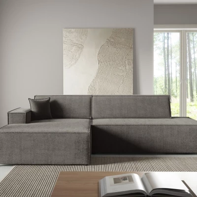 Ecksofa mit Stauraum WINDSOR 1 – Mausgrau, linke Ecke