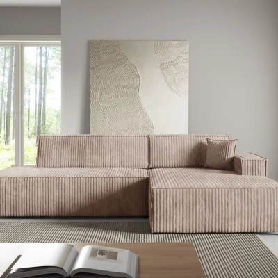 Ecksofa mit Stauraum WINDSOR 1 - beige, rechte Ecke