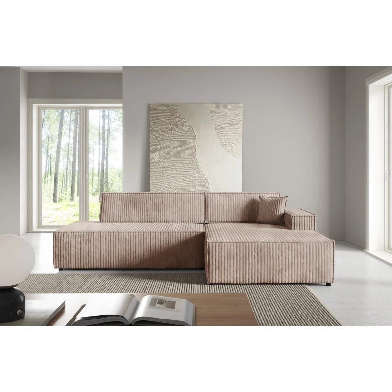 Ecksofa mit Stauraum WINDSOR 1 - beige, rechte Ecke