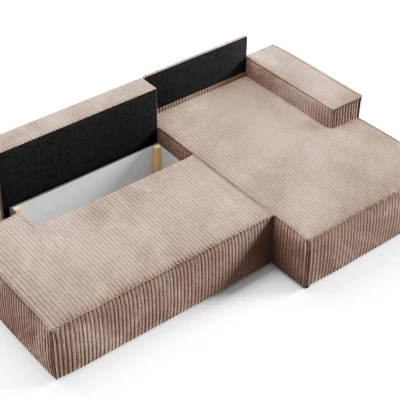 Ecksofa mit Stauraum WINDSOR 1 - beige, rechte Ecke