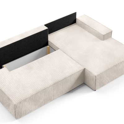 Ecksofa mit Stauraum WINDSOR 1 – cremefarben, rechte Ecke