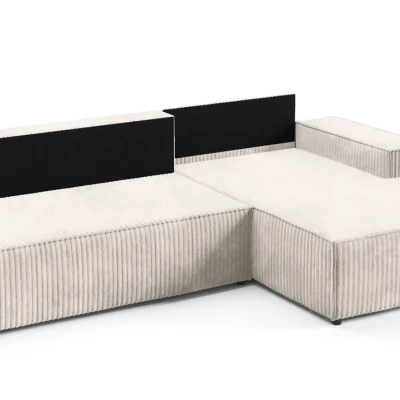 Ecksofa mit Stauraum WINDSOR 1 – cremefarben, rechte Ecke