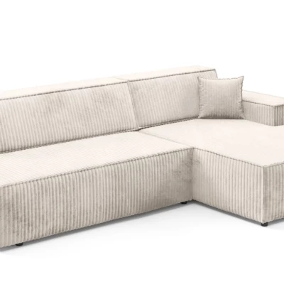 Ecksofa mit Stauraum WINDSOR 1 – cremefarben, rechte Ecke