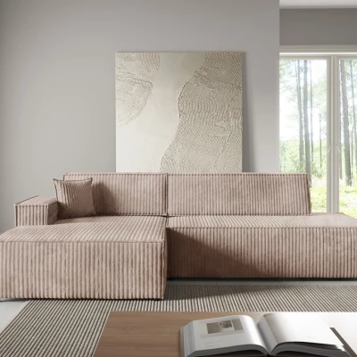 Ecksofa mit Stauraum WINDSOR 1 - beige, linke Ecke