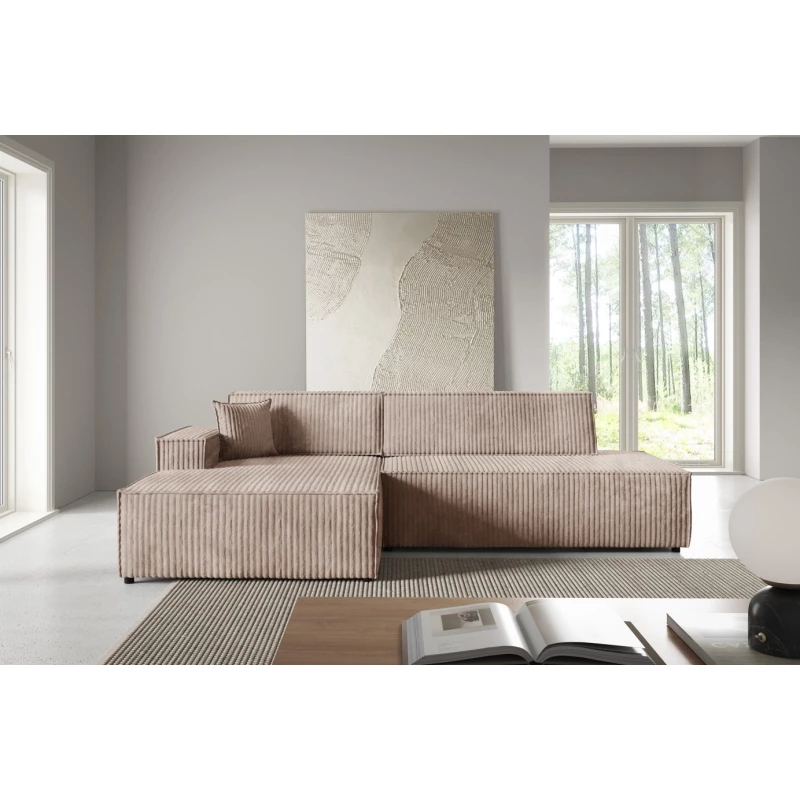 Ecksofa mit Stauraum WINDSOR 1 - beige, linke Ecke