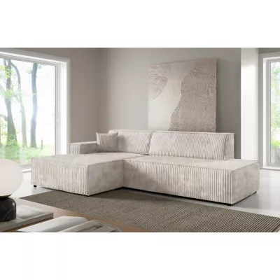 Ecksofa mit Stauraum WINDSOR 1 – cremefarben, linke Ecke