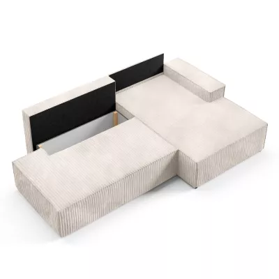 Ecksofa mit Stauraum WINDSOR 1 – cremefarben, linke Ecke