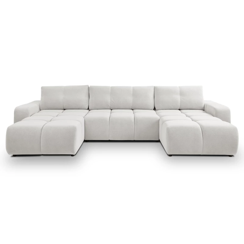 U-förmiges Schlafsofa TRURO 2 – hellgrau