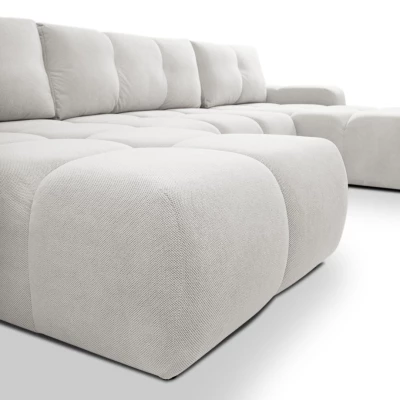 U-förmiges Schlafsofa TRURO 2 – hellgrau
