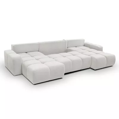 U-förmiges Schlafsofa TRURO 2 – hellgrau