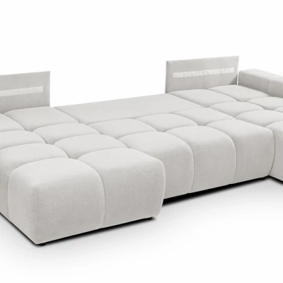 U-förmiges Schlafsofa TRURO 2 – hellgrau