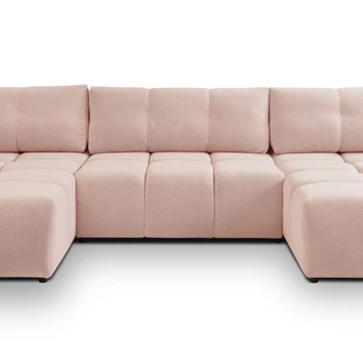U-förmiges Schlafsofa TRURO 2 - Aprikose