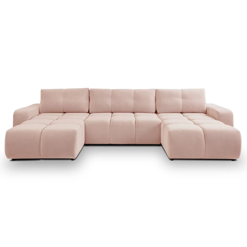 U-förmiges Schlafsofa TRURO 2 - Aprikose