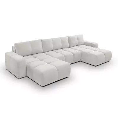 U-förmiges Schlafsofa TRURO 2 – hellgrau
