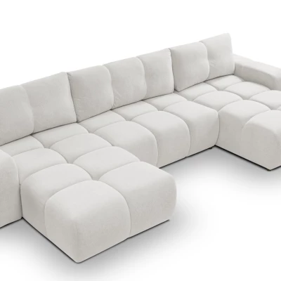 U-förmiges Schlafsofa TRURO 2 – hellgrau