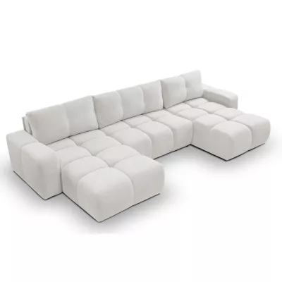 U-förmiges Schlafsofa TRURO 2 – hellgrau
