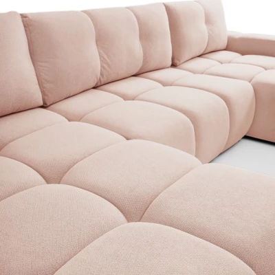 U-förmiges Schlafsofa TRURO 2 - Aprikose