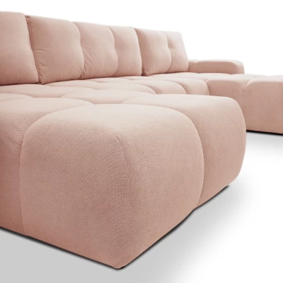 U-förmiges Schlafsofa TRURO 2 - Aprikose