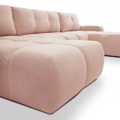 U-förmiges Schlafsofa TRURO 2 - Aprikose
