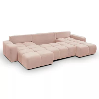 U-förmiges Schlafsofa TRURO 2 - Aprikose