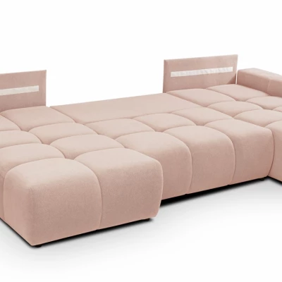 U-förmiges Schlafsofa TRURO 2 - Aprikose