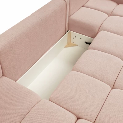 U-förmiges Schlafsofa TRURO 2 - Aprikose