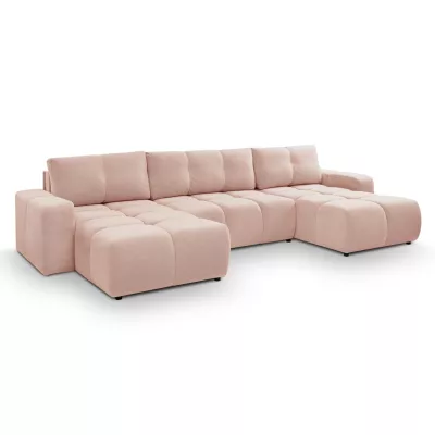 U-förmiges Schlafsofa TRURO 2 - Aprikose