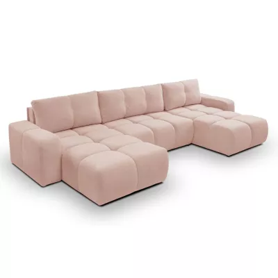 U-förmiges Schlafsofa TRURO 2 - Aprikose