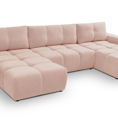 U-förmiges Schlafsofa TRURO 2 - Aprikose